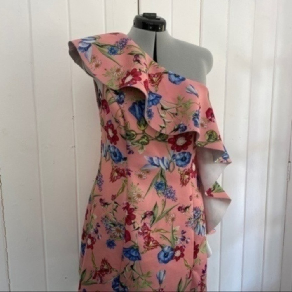 ASOS DESIGN Floral One Shoulder Ruffle Dress​​​ - Picture 4 of 10